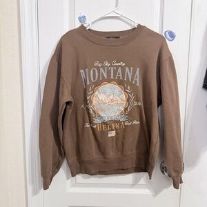 Forever 21 Brown Montana Graphic Long Sleeve